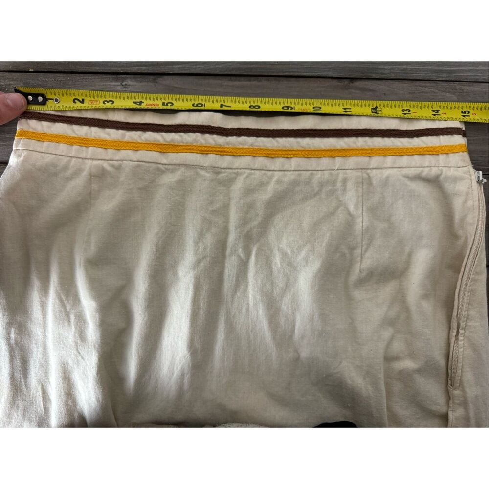 German 100% Quality Cotton Embroidered Boho Folk Cream Maxi Skirt Oktoberfest - Picture 5 of 14